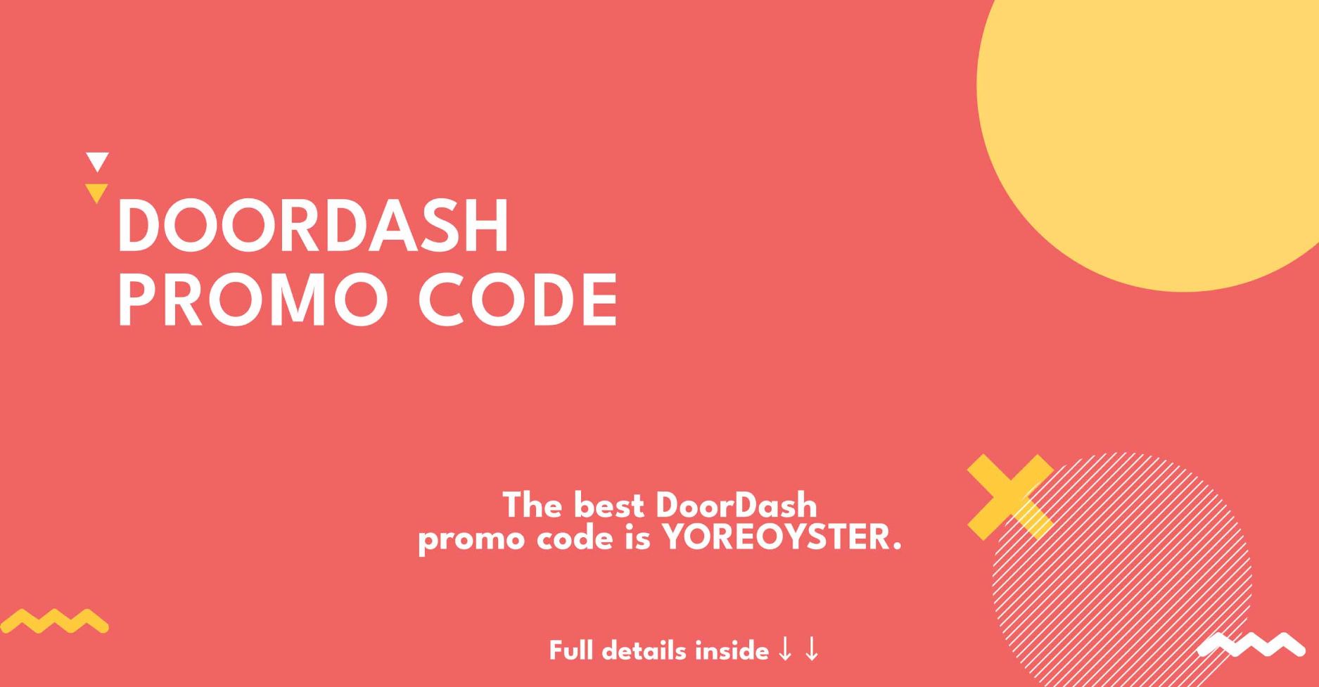 DoorDash Canada Promo Codes (Mar 2024) Save 65 Yore Oyster
